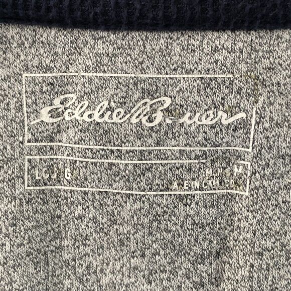 Eddie Bauer Waffle Knit Shirt Blue Size Medium - Picture 4 of 12
